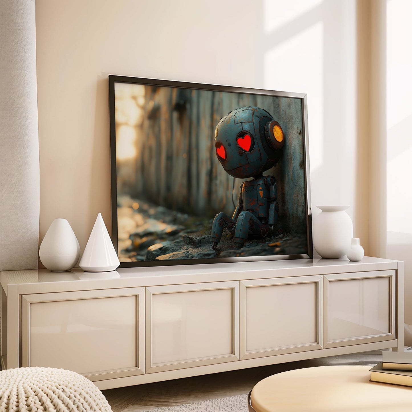 Sad Robot Digital Art Download - Luxuria Canvas