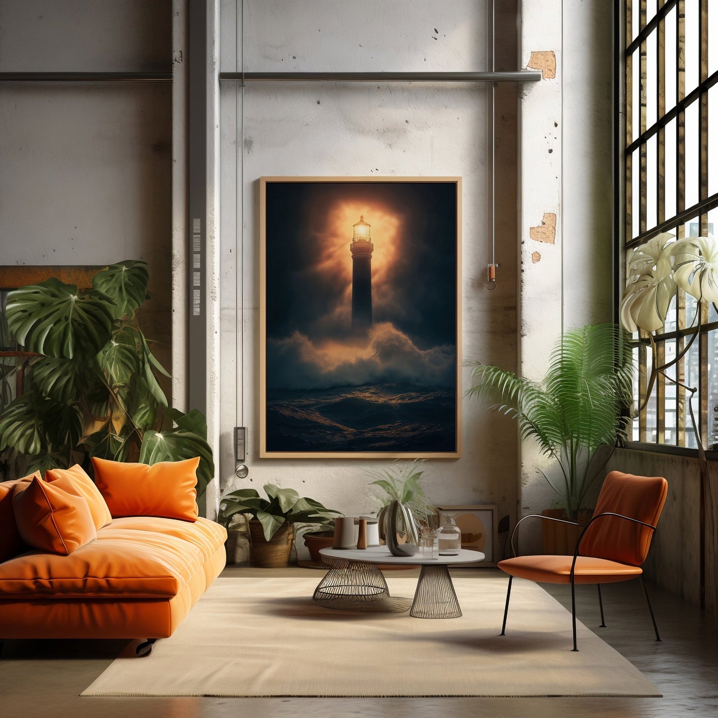 Lighthouse in the Storm Digital Art Download - Luxuria Canvas