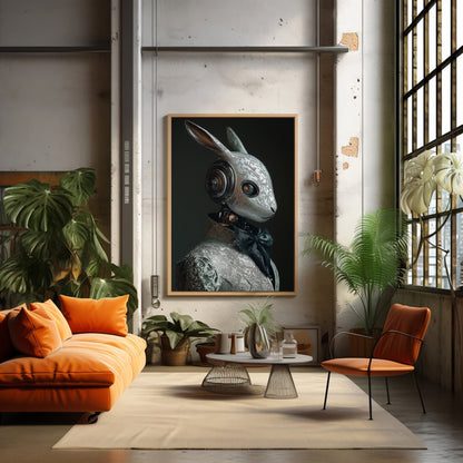 Cheongsam Rabbit Digital Art Download - Luxuria Canvas