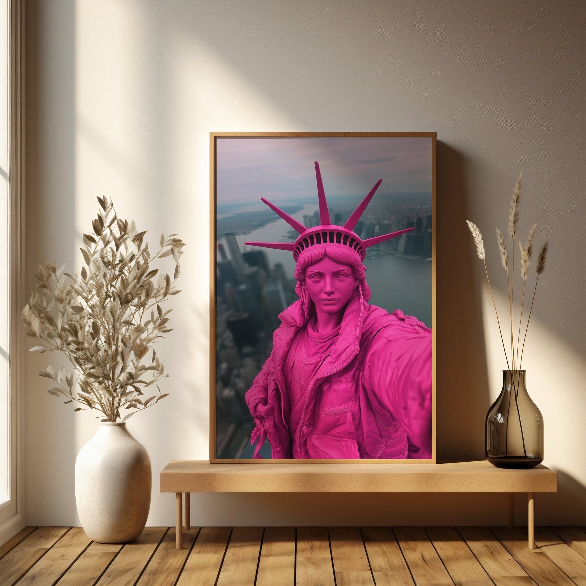 Pink Liberty Selfie Digital Art Download - Luxuria Canvas