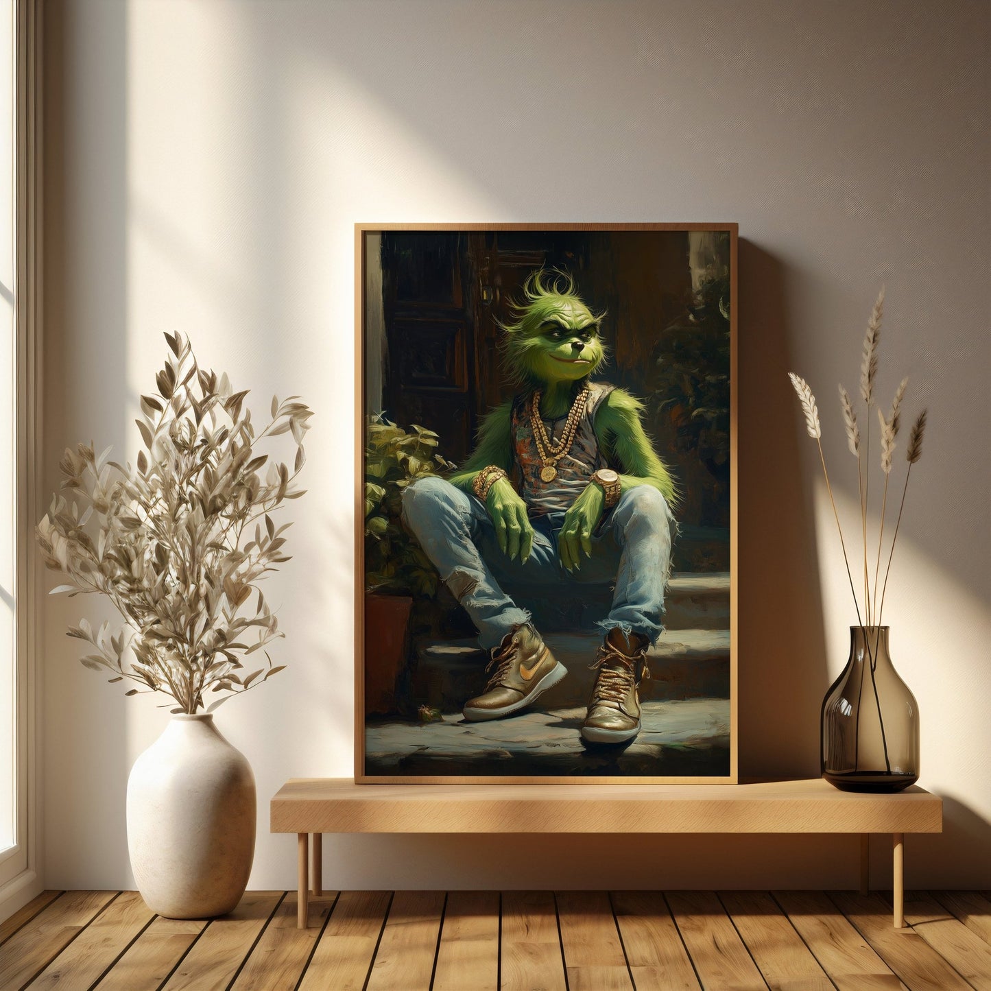 Street Punk Grinch Digital Art Download - Luxuria Canvas