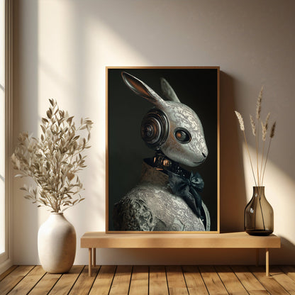 Cheongsam Rabbit Digital Art Download - Luxuria Canvas