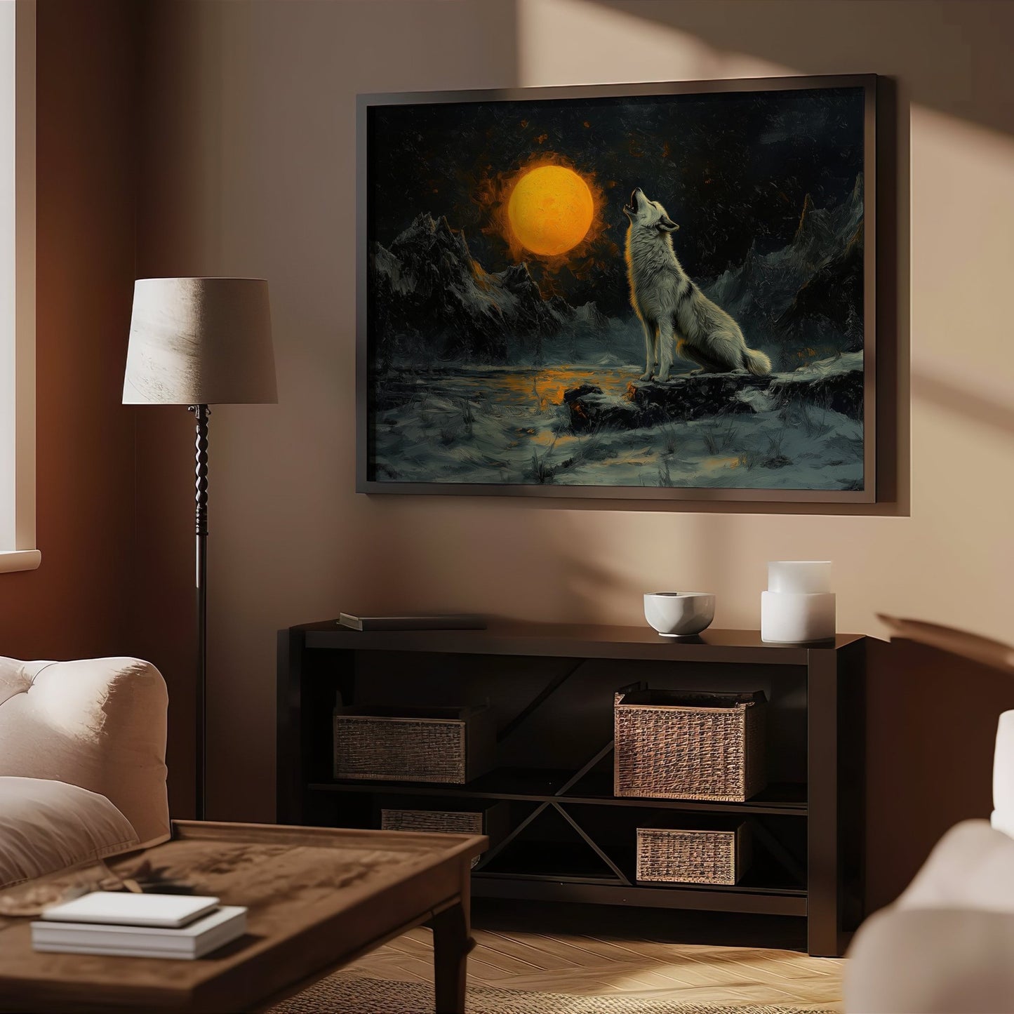 White Wolf Howl, High Quality Digital Download - Luxuria Canvas