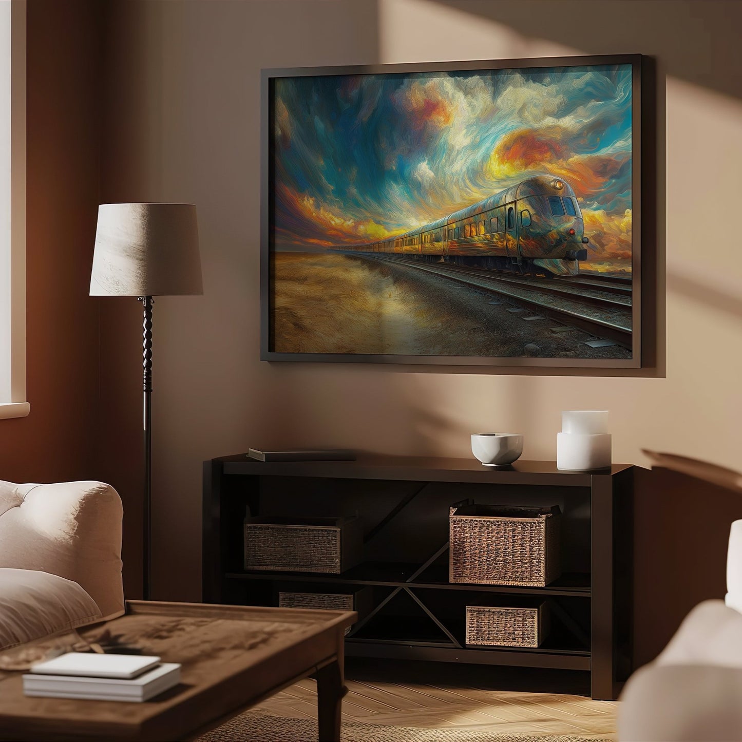 Surreal Dali Train Digital Art Download - Luxuria Canvas