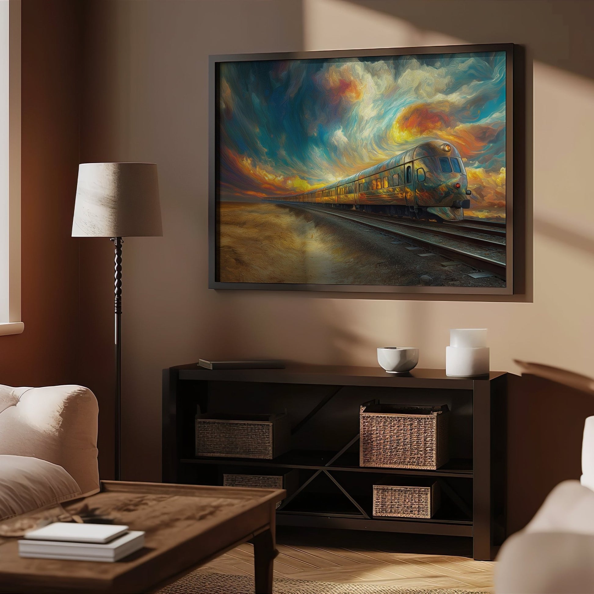 Surreal Dali Train Digital Art Download - Luxuria Canvas