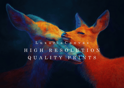 Nuzzling Deer, High Quality Digital Download - Luxuria Canvas