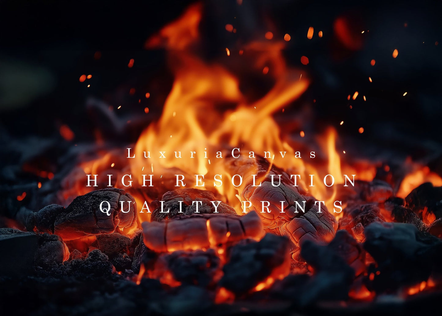 Campfire Flame Digital Art Download - Luxuria Canvas