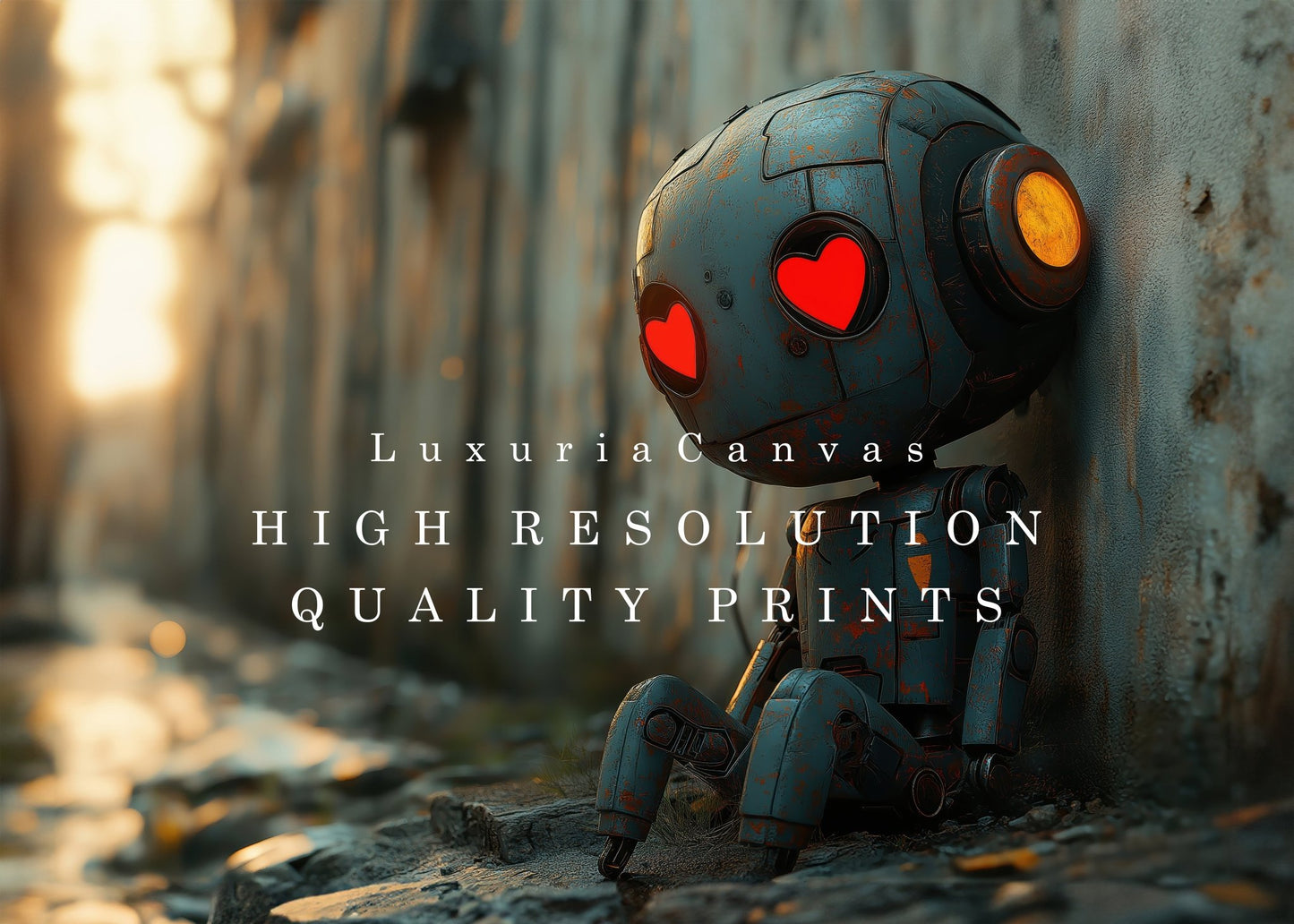 Sad Robot Digital Art Download - Luxuria Canvas