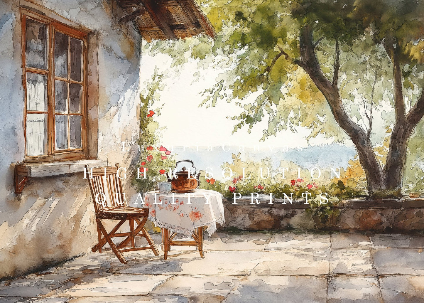 Old Cottage Summer Day Digital Art Download - Luxuria Canvas
