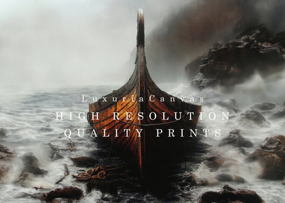 Viking Longboat, High Quality Digital Download - Luxuria Canvas