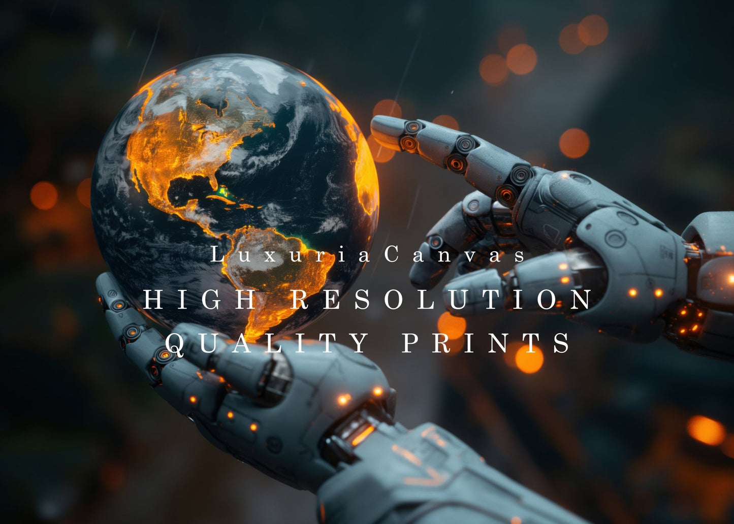 AI Robotic Intervention, High Quality Digital Download - Luxuria Canvas