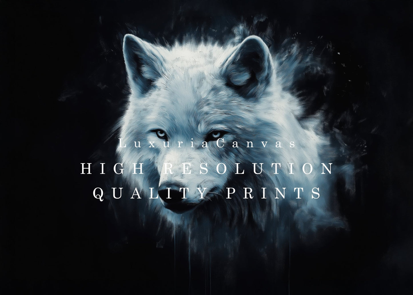 White Wolf, High Quality Digital Download - Luxuria Canvas