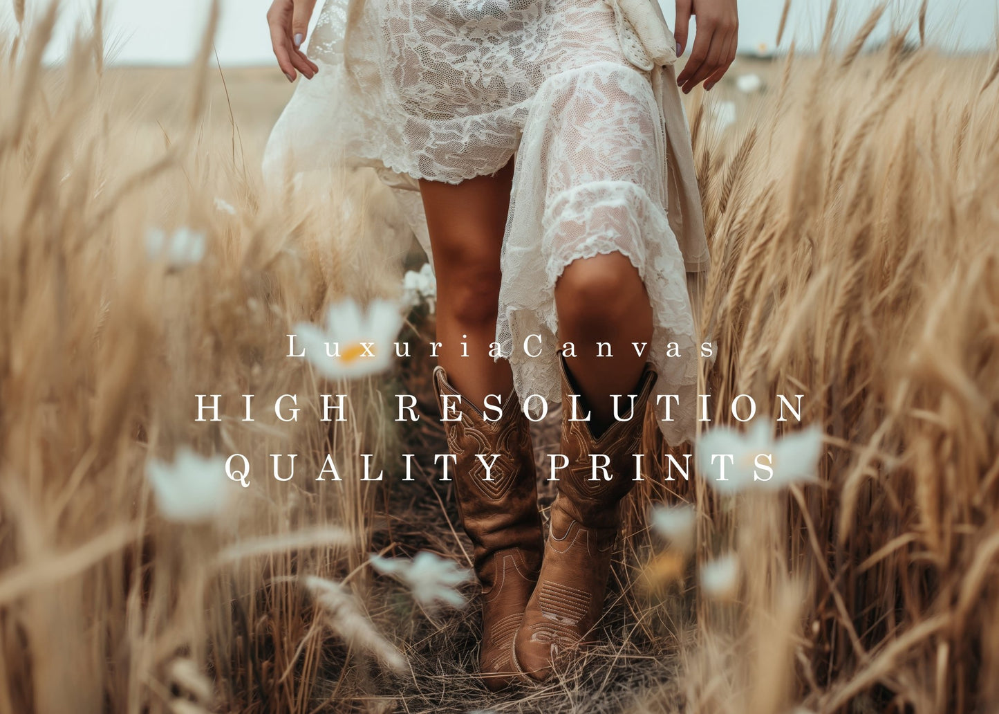 Cowgirl Boots and Skirt Digital Art Download - Luxuria Canvas