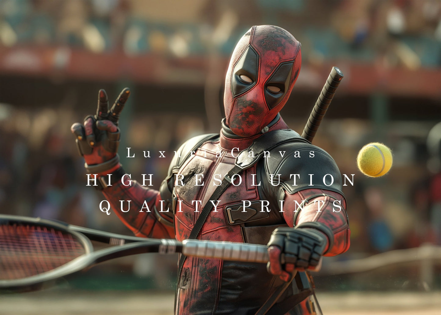 Deadpool Tennis Digital Art Download - Luxuria Canvas