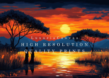 African Woman Riverside, High Quality Digital Download - Luxuria Canvas