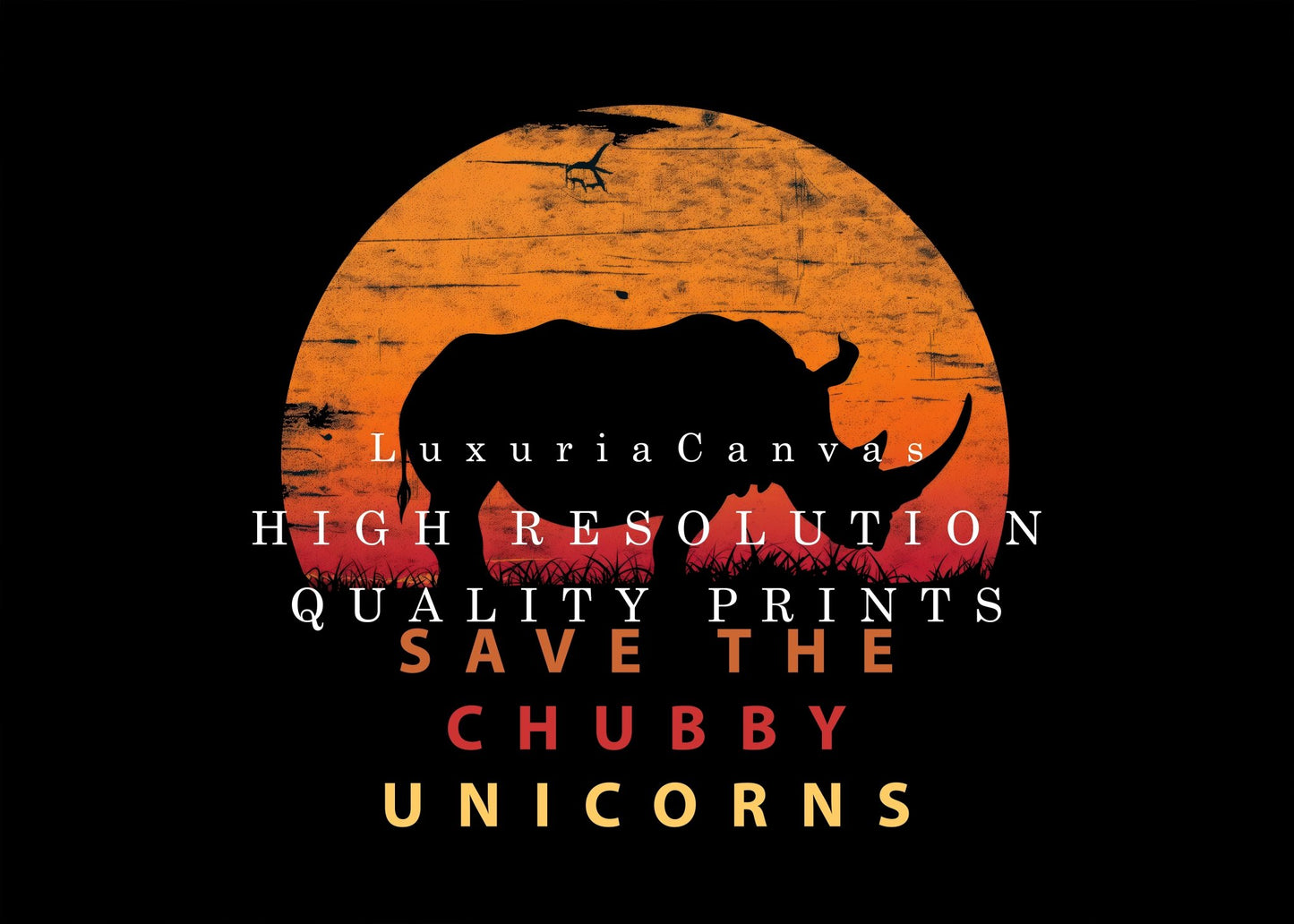 Chubby Unicorn, High Quality Digital Download - Luxuria Canvas