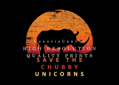 Chubby Unicorn, High Quality Digital Download - Luxuria Canvas