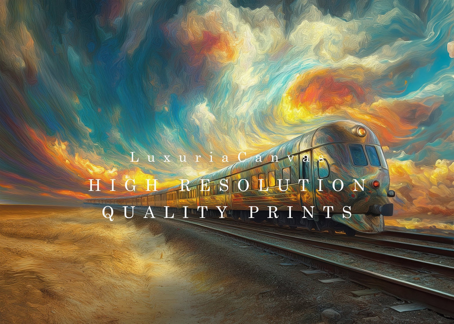 Surreal Dali Train Digital Art Download - Luxuria Canvas