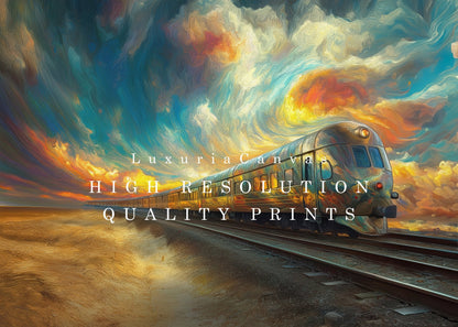 Surreal Dali Train Digital Art Download - Luxuria Canvas