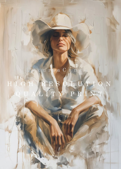 Cowgirl Grateful Moment, High Quality Digital Download - Luxuria Canvas