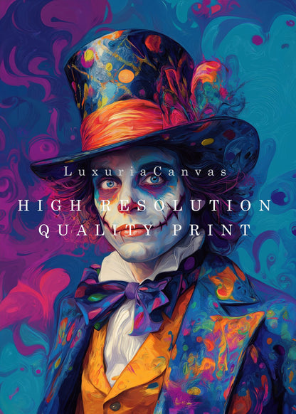 Psychedelic Mad Hatter, Digital Download - Luxuria Canvas