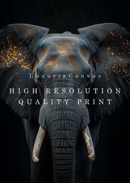 Elephant King Digital Art Download - Luxuria Canvas