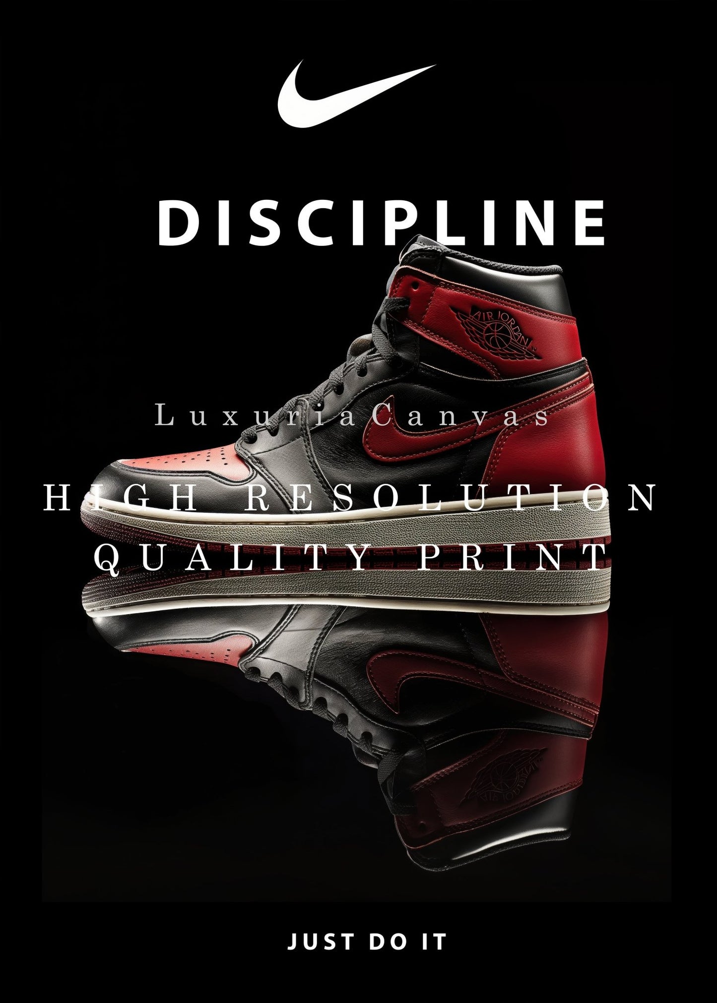 Nike Inspirational Set of 3 Digital Art Download - Luxuria Canvas