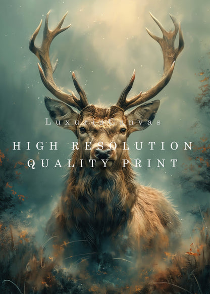 Rustic Deer Painting, High Quality Digital Download - Luxuria Canvas