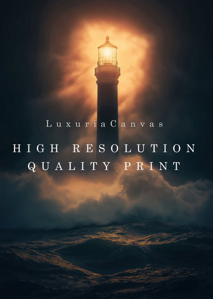 Lighthouse in the Storm Digital Art Download - Luxuria Canvas