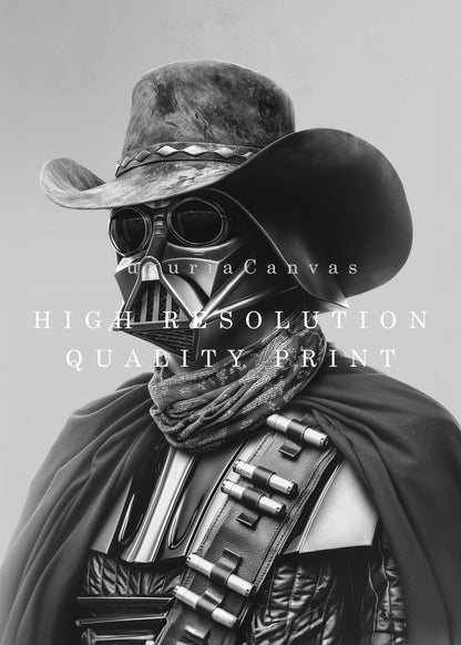 Darth Vader Wild West Digital Art Download - Luxuria Canvas