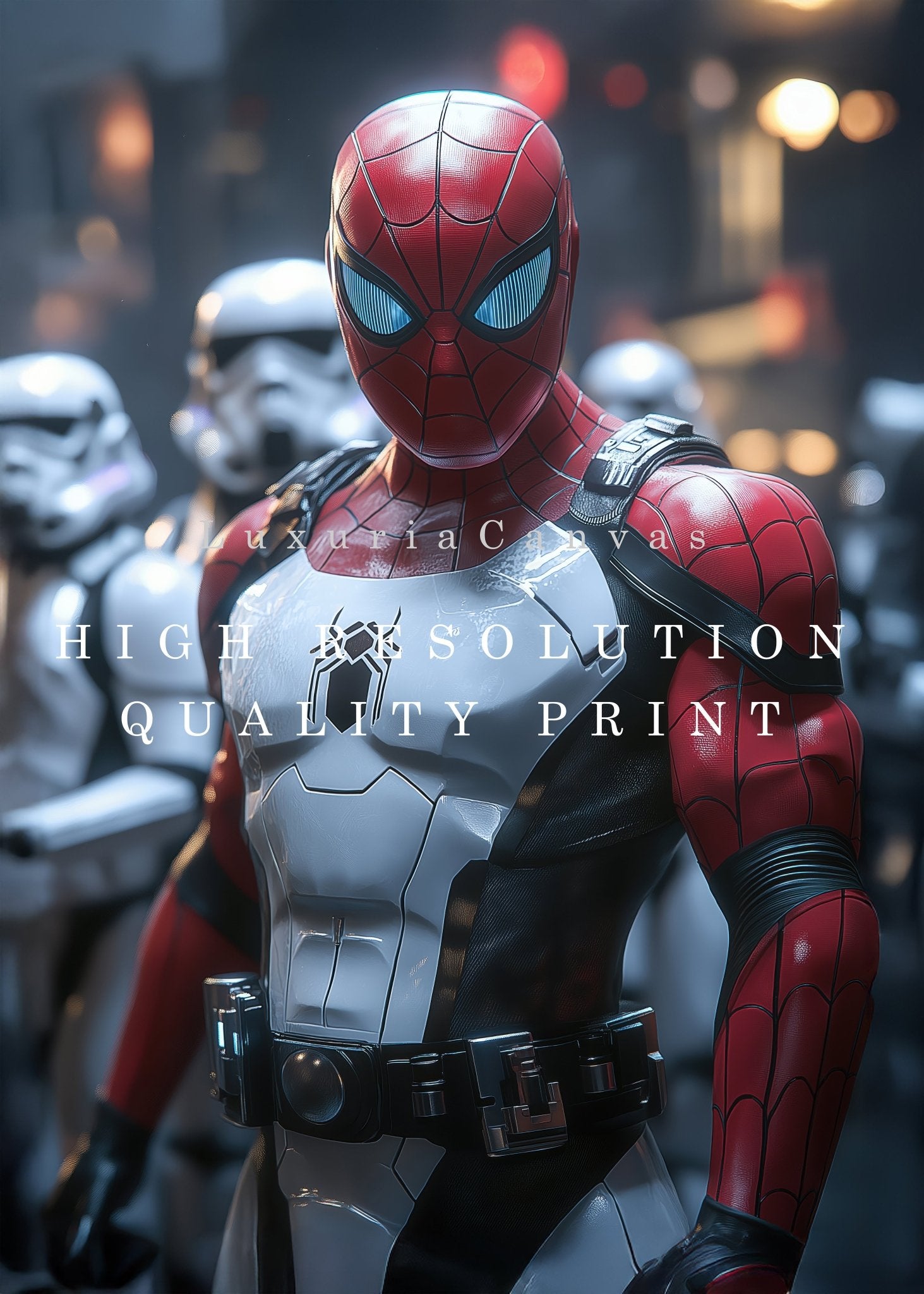 Spiderman Stormtrooper Digital Art Download - Luxuria Canvas