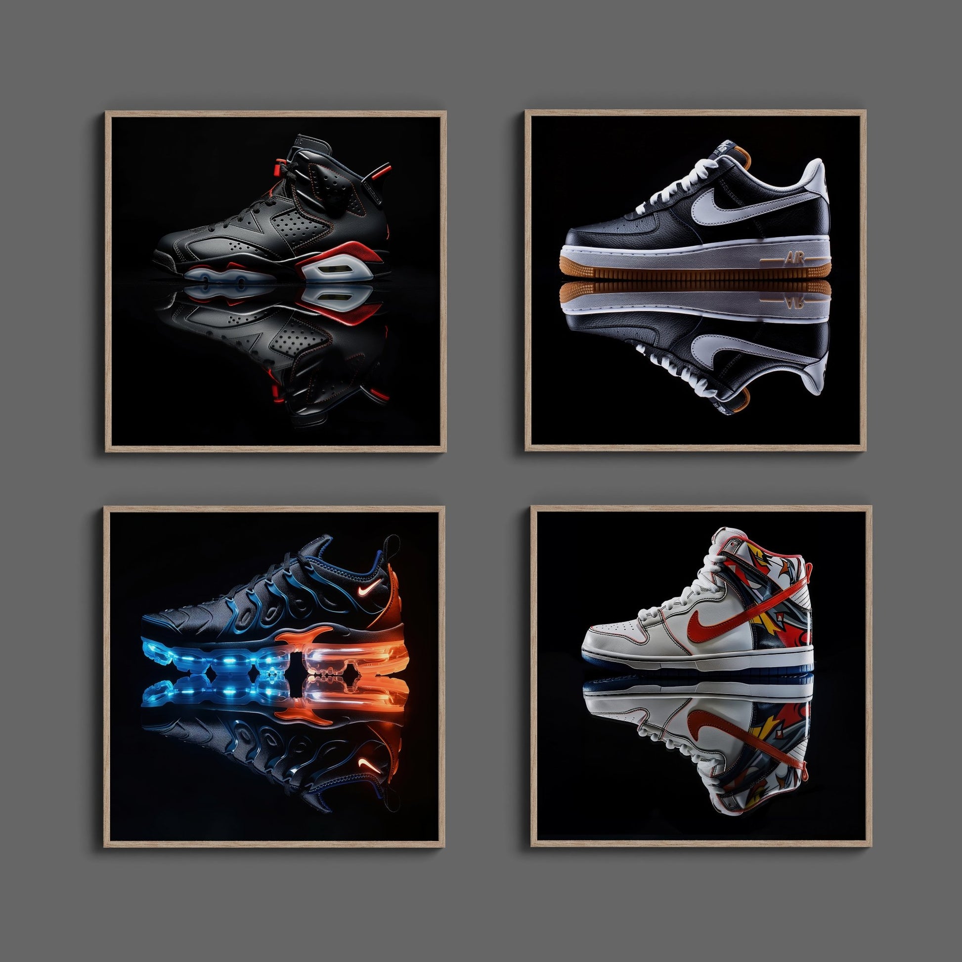 Nike Set of 4 Digital Art Download - Luxuria Canvas