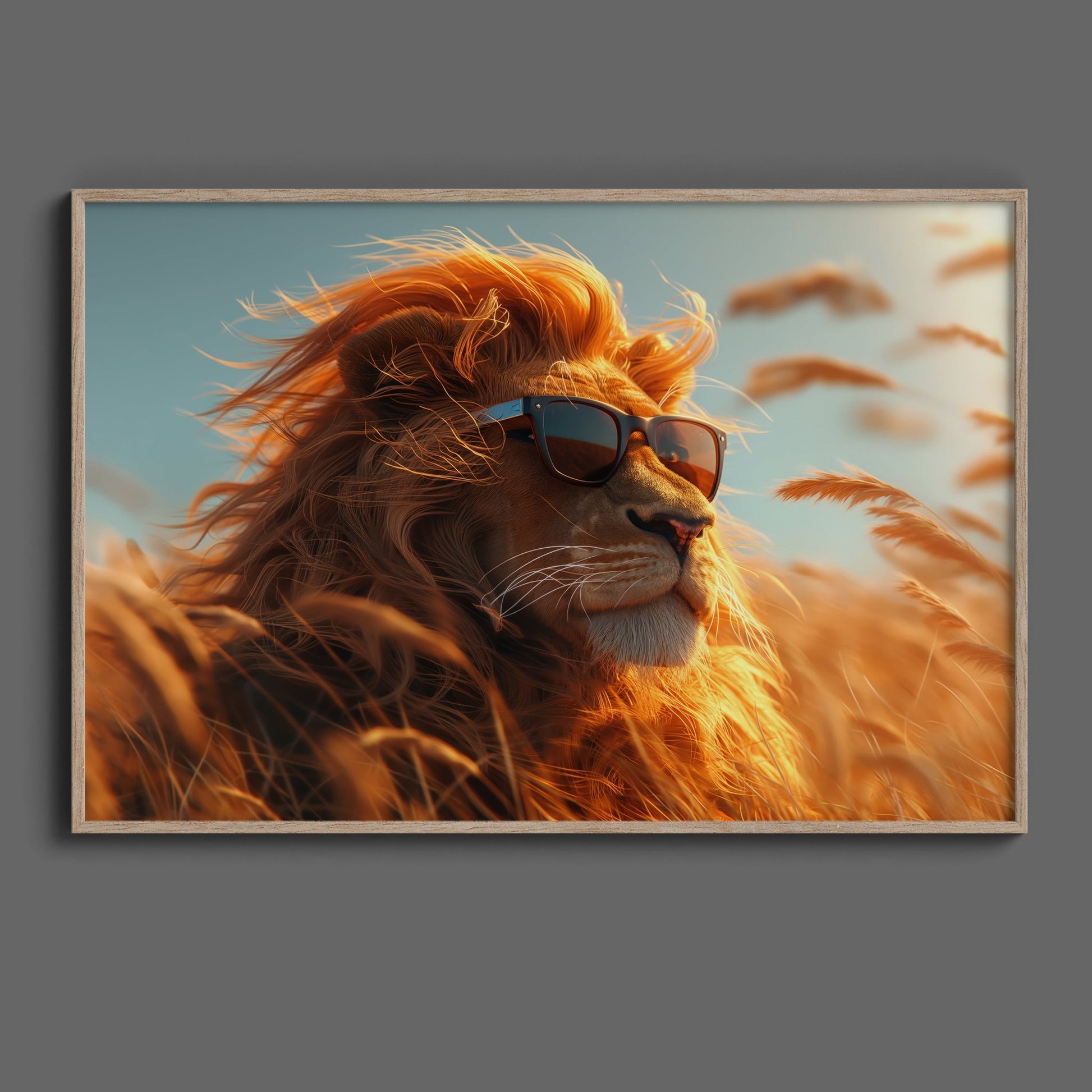Chill Lion with Sunglasses, High Quality Digital Download - Luxuria Canvas