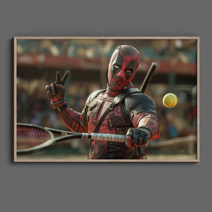 Deadpool Tennis Digital Art Download - Luxuria Canvas