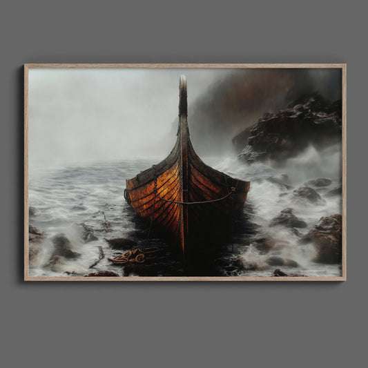 Viking Longboat, High Quality Digital Download - Luxuria Canvas