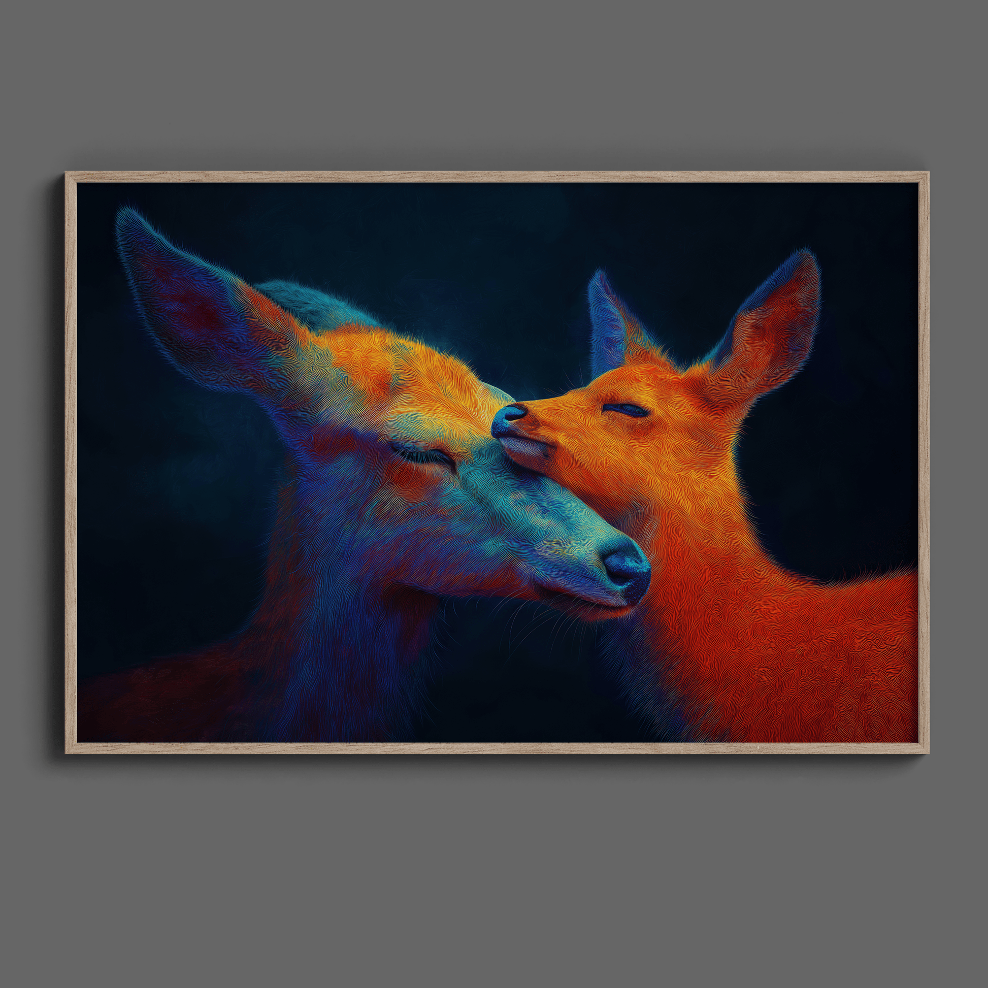 Nuzzling Deer, High Quality Digital Download - Luxuria Canvas