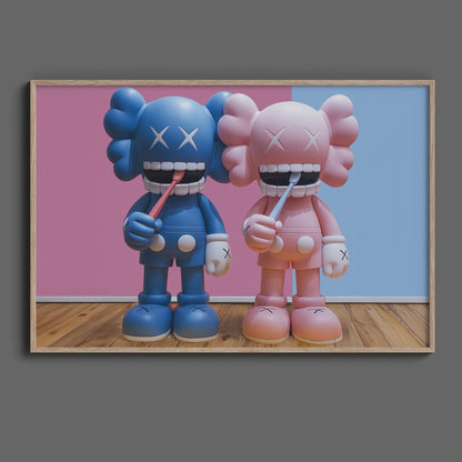 HypeBeast Brushing Teeth Digital Art Download - Luxuria Canvas