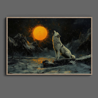 White Wolf Howl, High Quality Digital Download - Luxuria Canvas