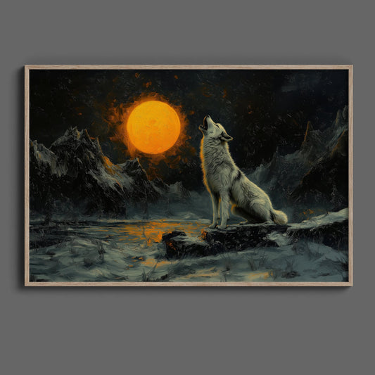 White Wolf Howl, High Quality Digital Download - Luxuria Canvas