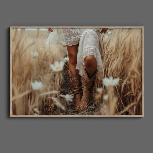 Cowgirl Boots and Skirt Digital Art Download - Luxuria Canvas