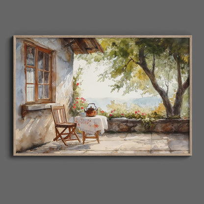 Old Cottage Summer Day Digital Art Download - Luxuria Canvas