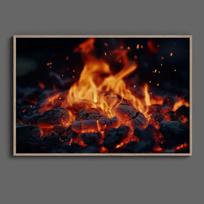 Campfire Flame Digital Art Download - Luxuria Canvas