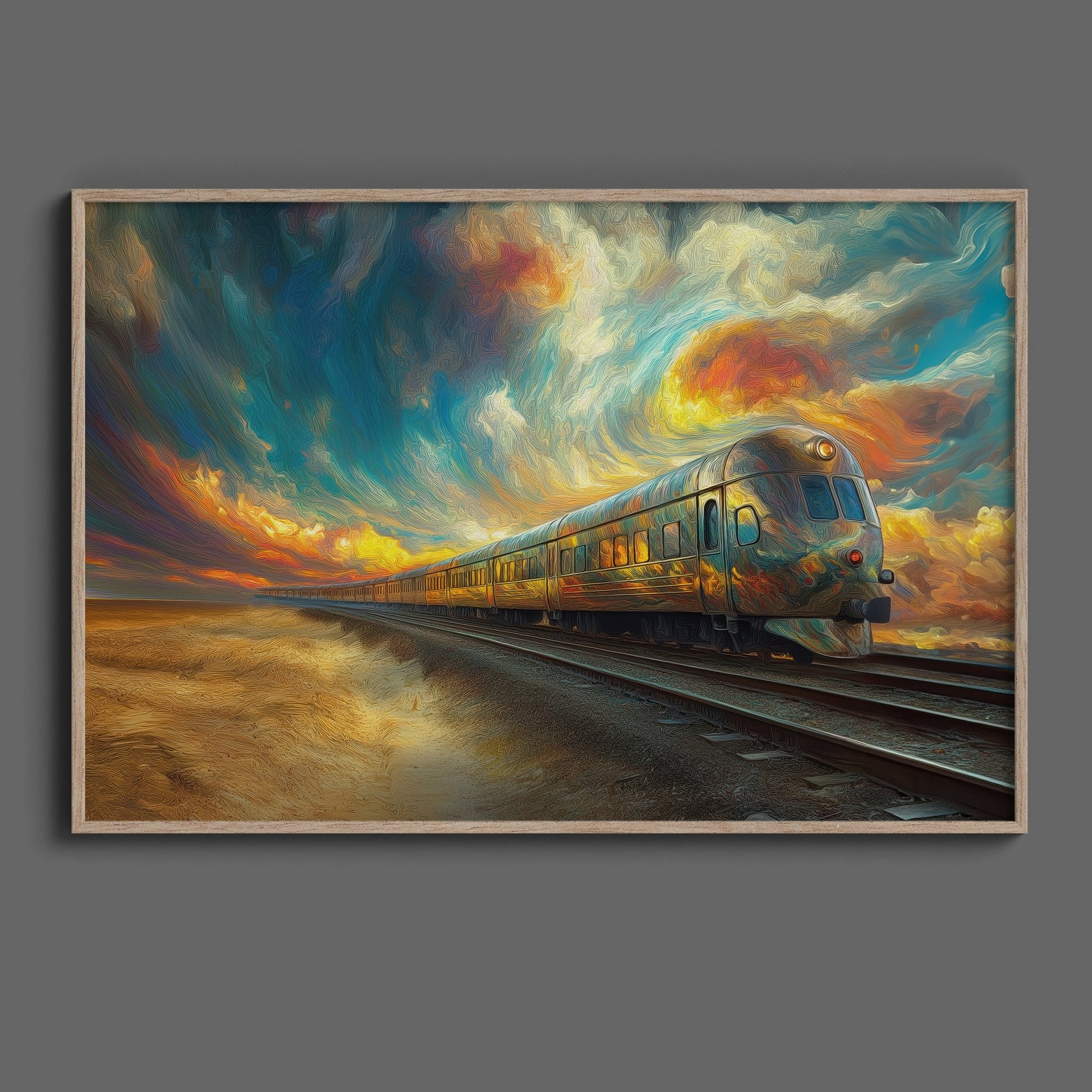Surreal Dali Train Digital Art Download - Luxuria Canvas