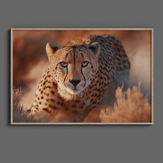 Cheetah Focused Chase, High Quality Digital Download - Luxuria Canvas