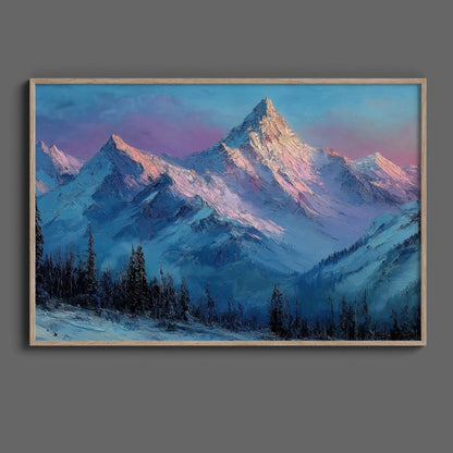 Winter Mountains Decor, High Quality Digital Download - Luxuria Canvas