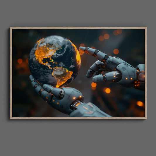 AI Robotic Intervention, High Quality Digital Download - Luxuria Canvas