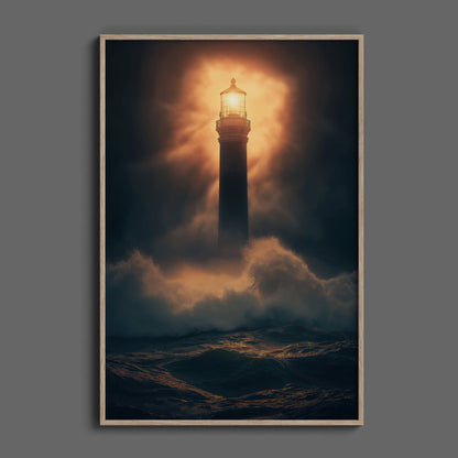 Lighthouse in the Storm Digital Art Download - Luxuria Canvas