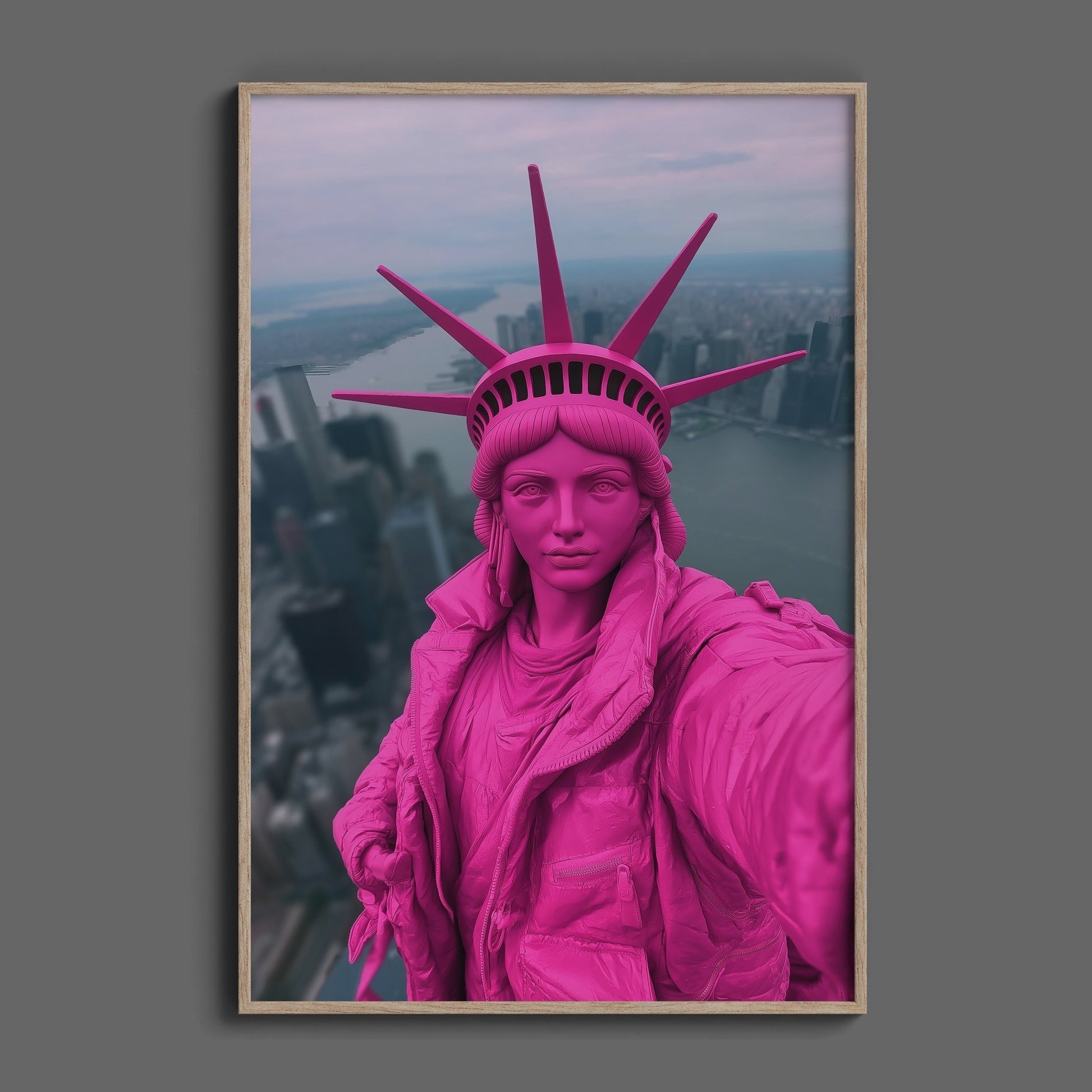 Pink Liberty Selfie Digital Art Download - Luxuria Canvas