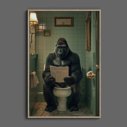 Gorilla Toilet Break, High Quality Digital Download - Luxuria Canvas