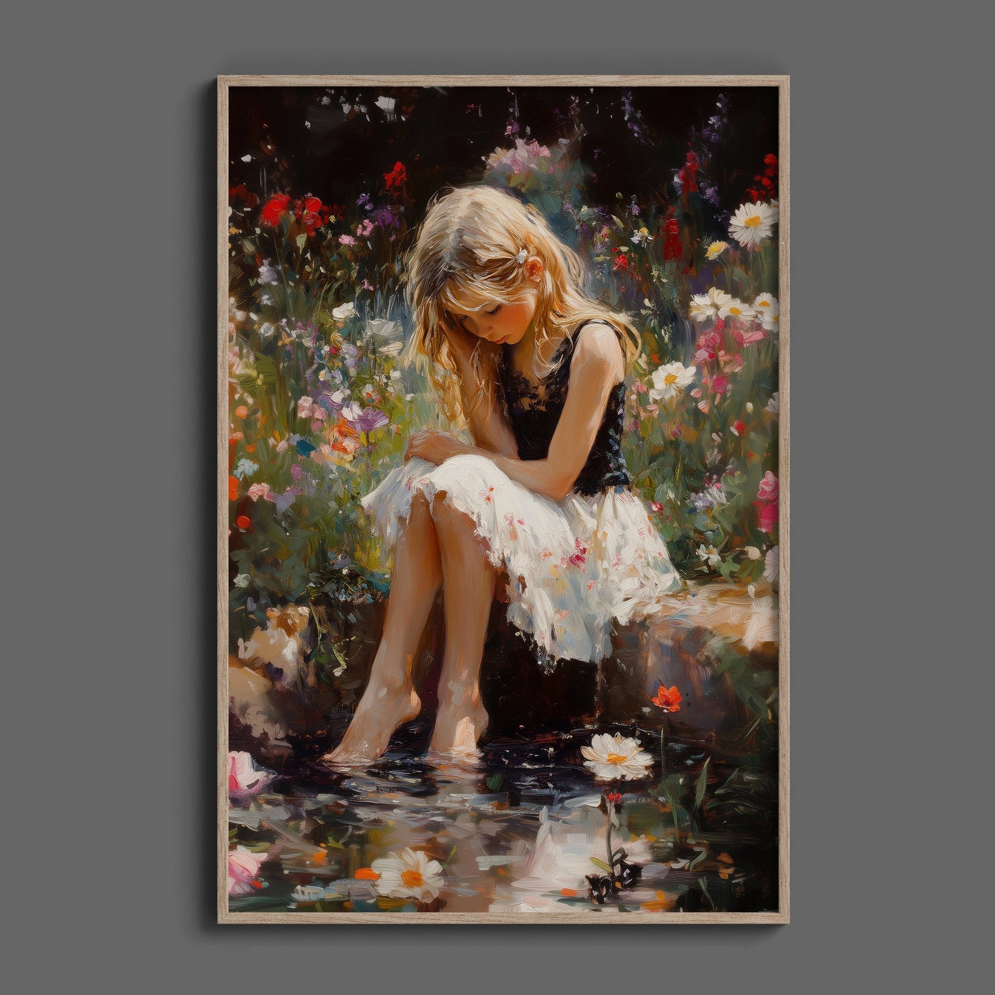 Girls Summer Pond, High Quality Digital Download - Luxuria Canvas